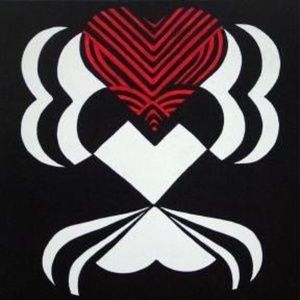 ABSTRACT HEART ~ ORIGINAL ACRYLIC 16" x 20"